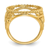 17 mm 14k Yellow Gold coin bezel for 16.5 mm Coin — alternate view