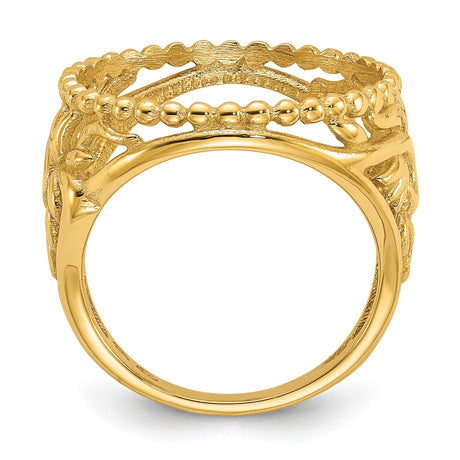 17 mm 14k Yellow Gold coin bezel for 16.5 mm Coin — alternate view