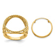 17 mm 14k Yellow Gold coin bezel for 16.5 mm Coin