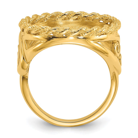 17 mm 14k Yellow Gold coin bezel for 16.5 mm Coin — alternate view