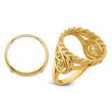 17 mm 14k Yellow Gold coin bezel for 16.5 mm Coin — additional image