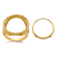 17 mm 14k Yellow Gold coin bezel for 16.5 mm Coin