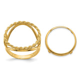 17 mm 14k Yellow Gold coin bezel for 16.5 mm Coin