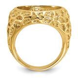 17 mm 14k Yellow Gold coin bezel for 16.5 mm Coin — alternate view