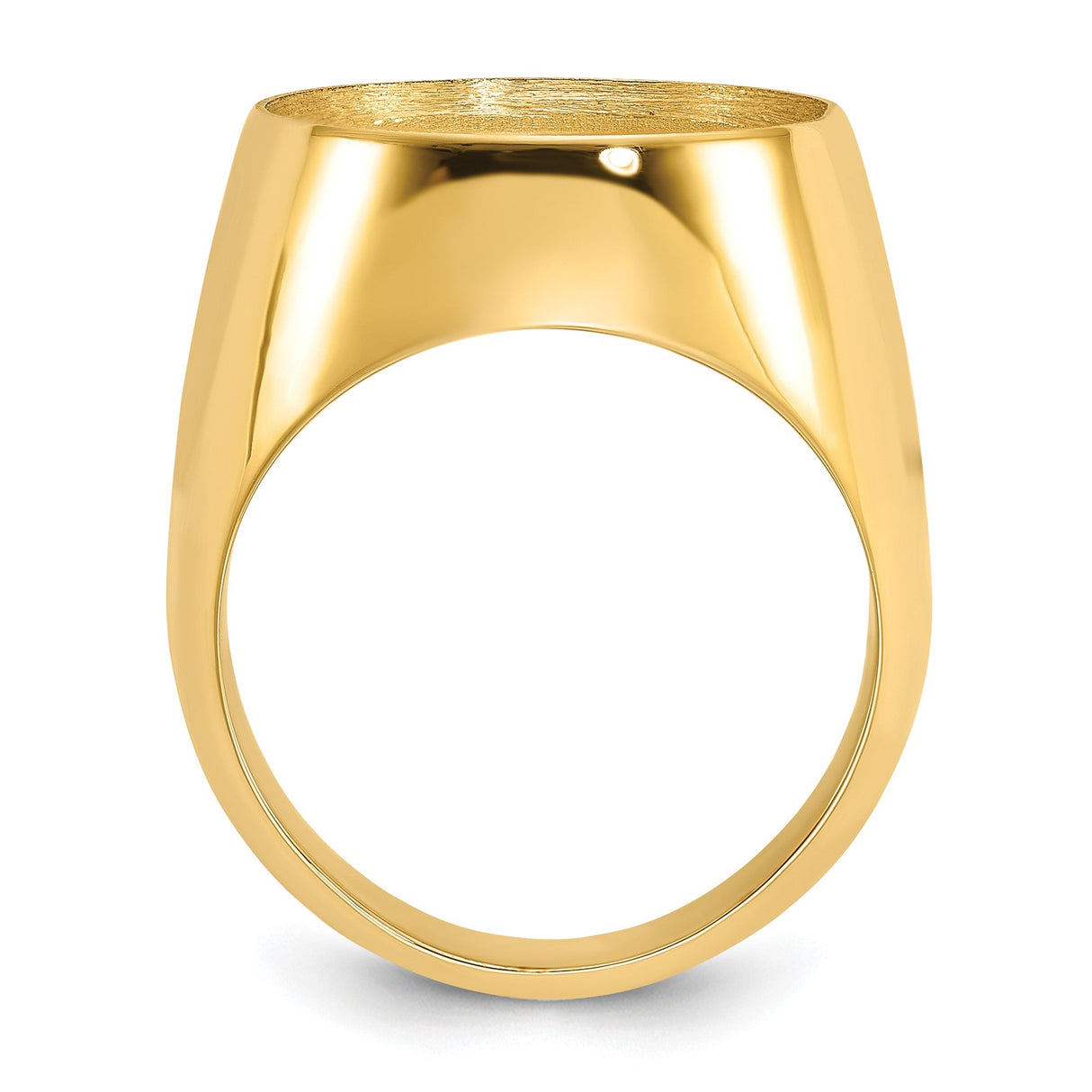 17 mm 14k Yellow Gold coin bezel for 16.5 mm Coin — alternate view