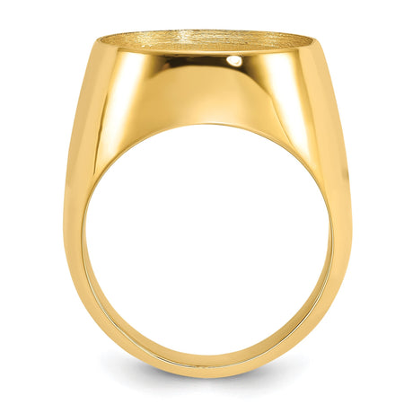 17 mm 14k Yellow Gold coin bezel for 16.5 mm Coin — alternate view