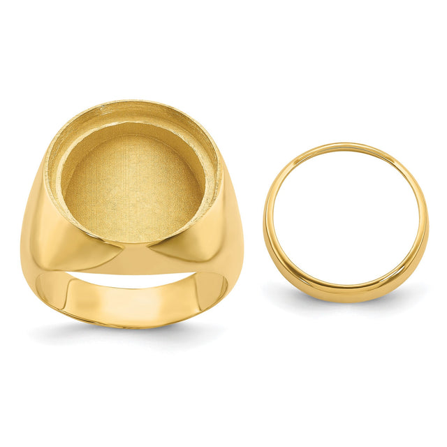 17 mm 14k Yellow Gold coin bezel for 16.5 mm Coin