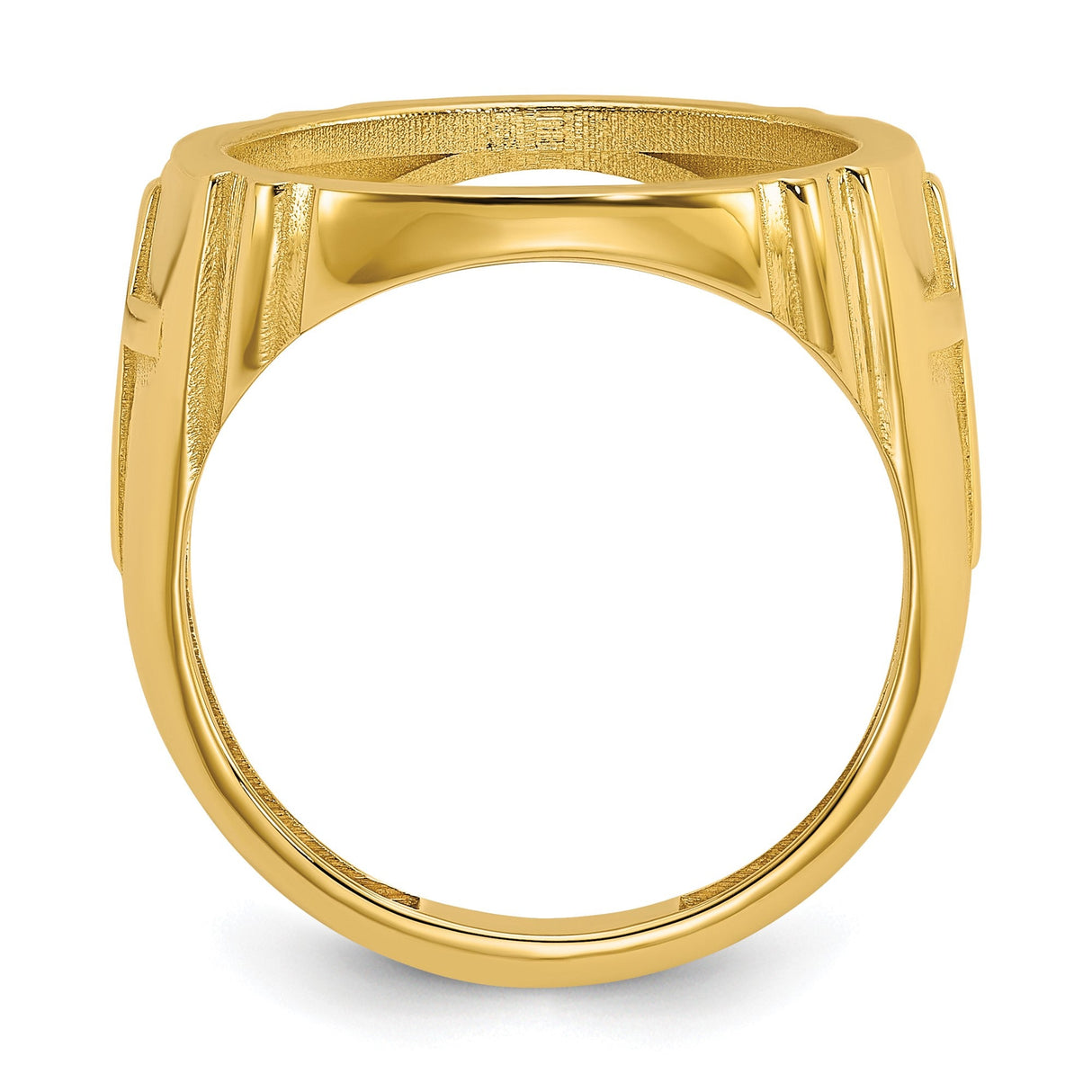 17 mm 14k Yellow Gold coin bezel for 16.5 mm Coin — alternate view