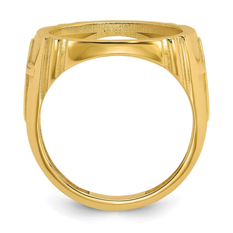 17 mm 14k Yellow Gold coin bezel for 16.5 mm Coin — alternate view