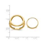 17 mm 14k Yellow Gold coin bezel for 16.5 mm Coin — size reference (ruler)