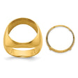 17 mm 14k Yellow Gold coin bezel for 16.5 mm Coin