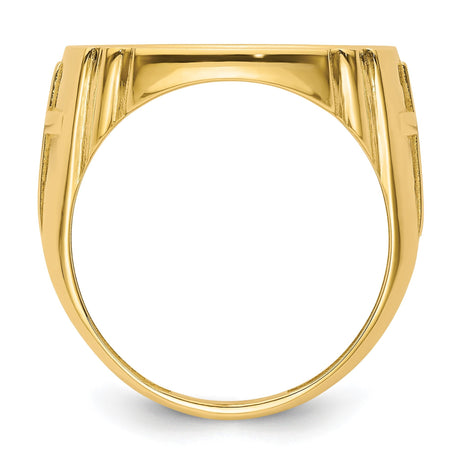 17 mm 14k Yellow Gold coin bezel for 16.5 mm Coin — alternate view