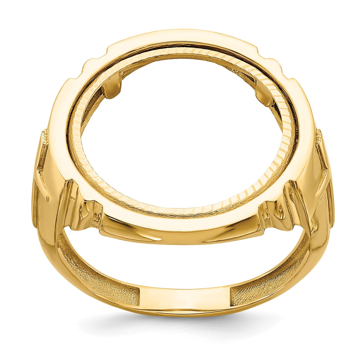 17 mm 14k Yellow Gold coin bezel for 16.5 mm Coin — additional image