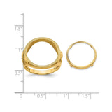 17 mm 14k Yellow Gold coin bezel for 16.5 mm Coin — size reference (ruler)
