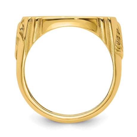 17 mm 14k Yellow Gold coin bezel for 16.5 mm Coin — alternate view