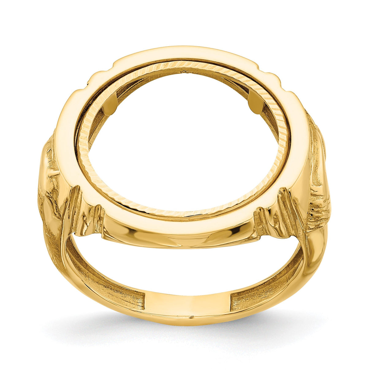 17 mm 14k Yellow Gold coin bezel for 16.5 mm Coin — additional image