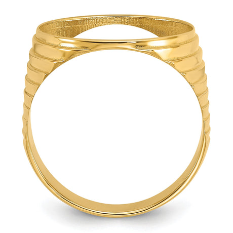 17 mm 14k Yellow Gold coin bezel for 16.5 mm Coin — alternate view