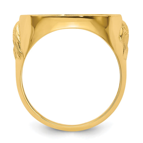 17 mm 10k Yellow Gold coin bezel for 16.5 mm Coin — alternate view