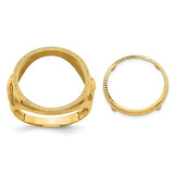 17 mm 10k Yellow Gold coin bezel for 16.5 mm Coin