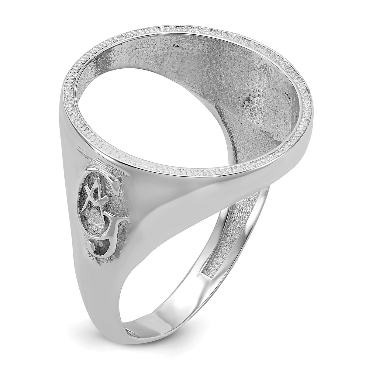 17 mm 14k White Gold coin bezel for 16.5 mm Coin — additional image