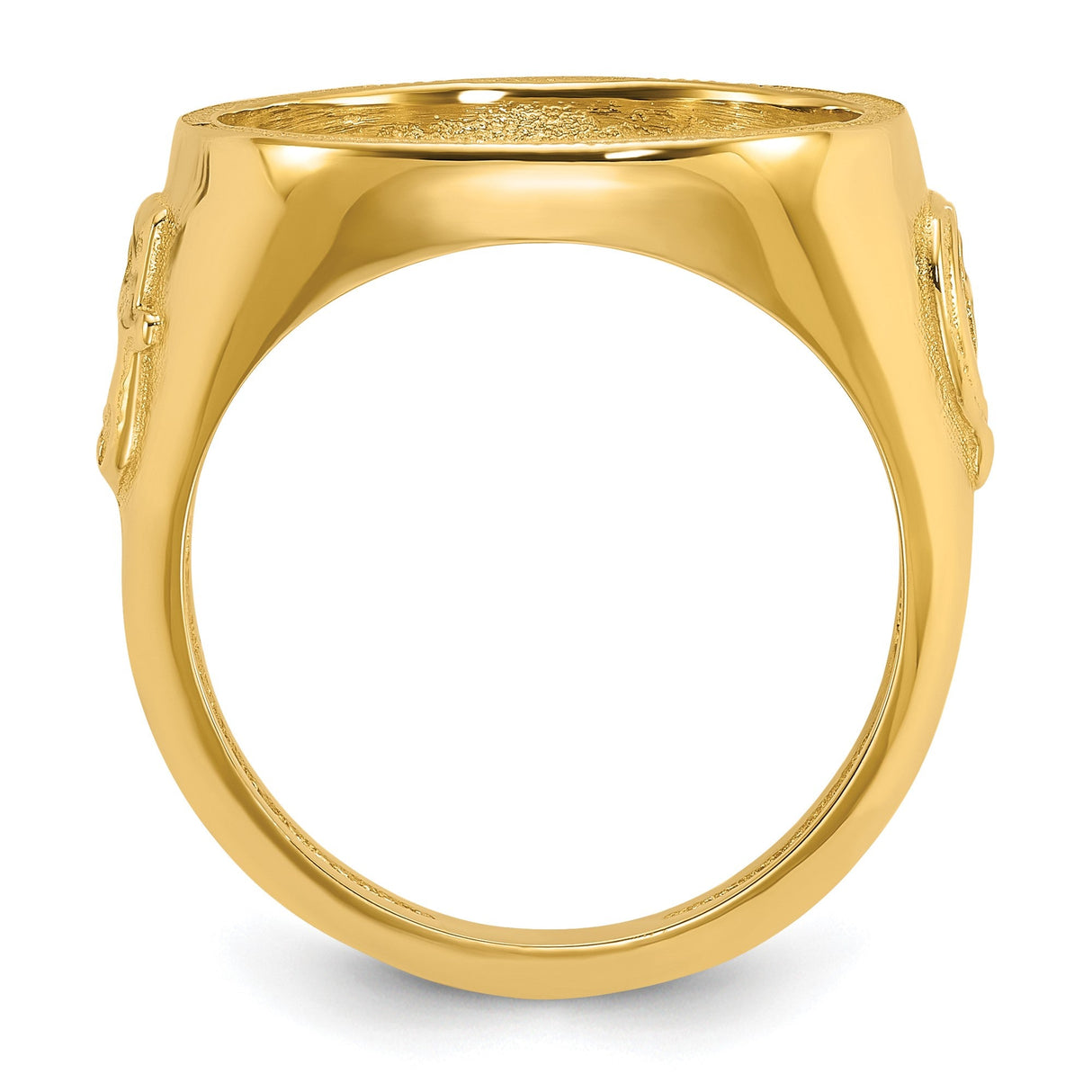 17 mm 14k Yellow Gold coin bezel for 16.5 mm Coin — alternate view