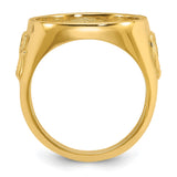 17 mm 14k Yellow Gold coin bezel for 16.5 mm Coin — alternate view