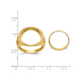 17 mm 14k Yellow Gold coin bezel for 16.5 mm Coin — size reference (ruler)