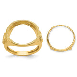 17 mm 14k Yellow Gold coin bezel for 16.5 mm Coin