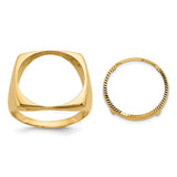 17 mm 10k Yellow Gold coin bezel for 16.5 mm Coin