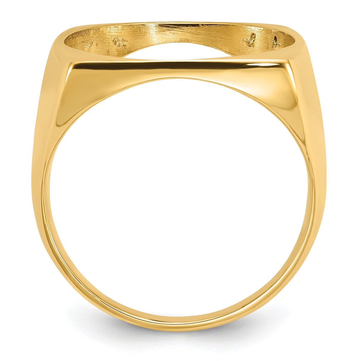 17 mm 14k Yellow Gold coin bezel for 16.5 mm Coin — alternate view