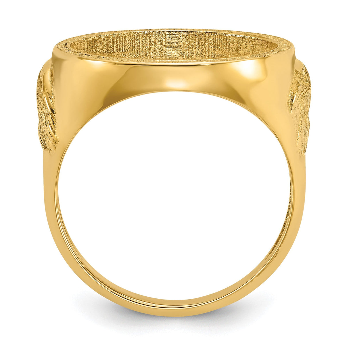 17 mm 14k Yellow Gold coin bezel for 16.5 mm Coin — alternate view
