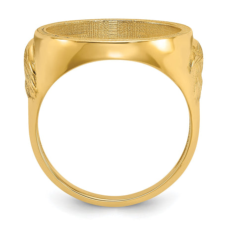 17 mm 14k Yellow Gold coin bezel for 16.5 mm Coin — alternate view