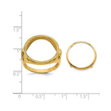 17 mm 10k Yellow Gold coin bezel for 16.5 mm Coin — size reference (ruler)