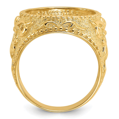 17 mm 14k Yellow Gold coin bezel for 16.5 mm Coin — alternate view