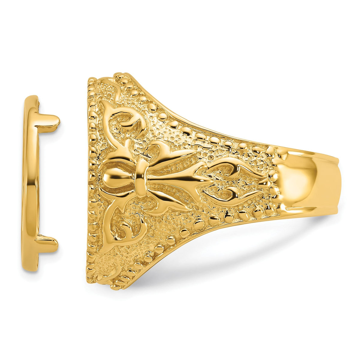17 mm 14k Yellow Gold coin bezel for 16.5 mm Coin — additional image