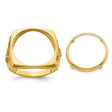17 mm 14k Yellow Gold coin bezel for 16.5 mm Coin