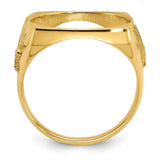 17 mm 14k Yellow Gold coin bezel for 16.5 mm Coin — alternate view