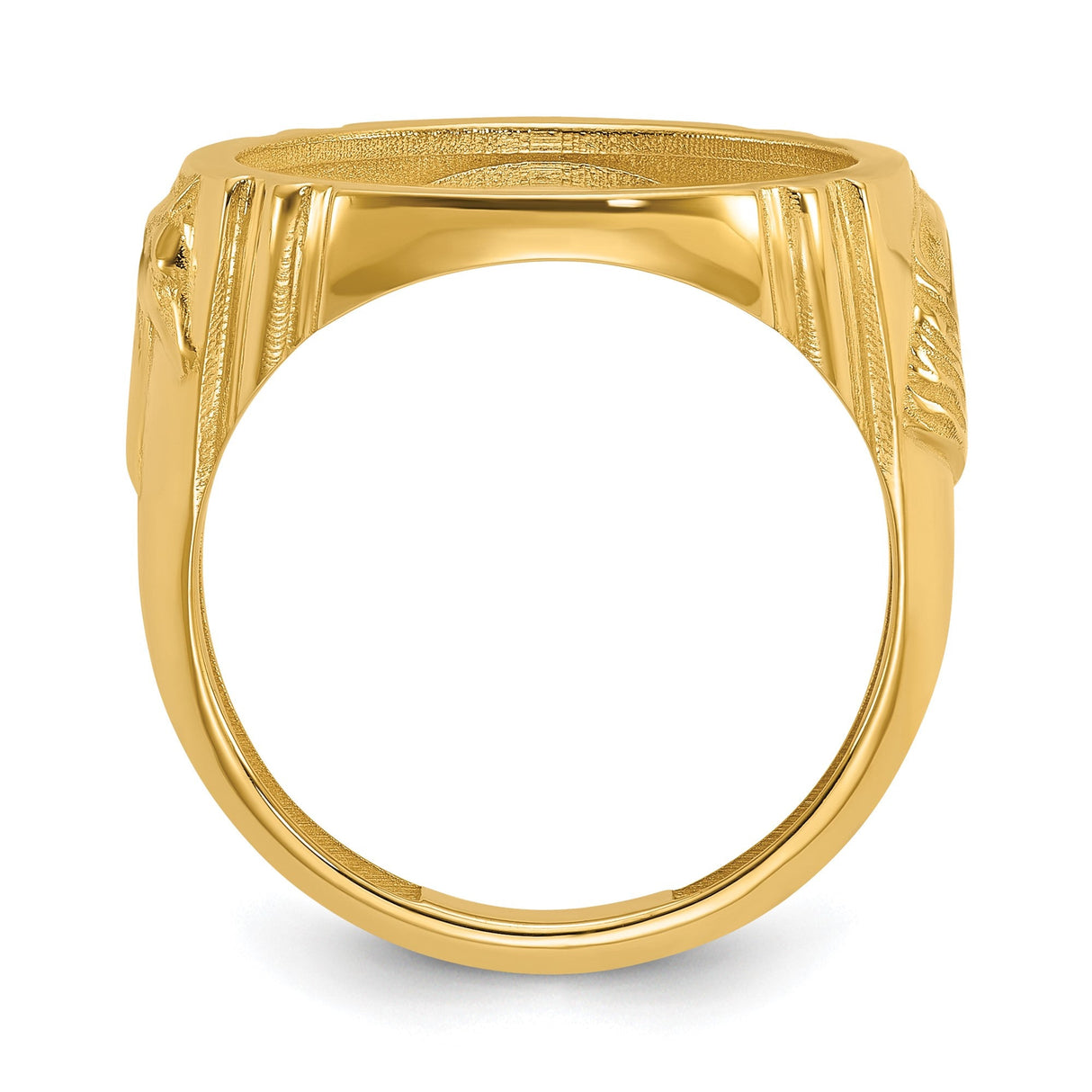 17 mm 14k Yellow Gold coin bezel for 16.5 mm Coin — alternate view