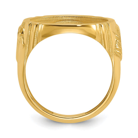 17 mm 14k Yellow Gold coin bezel for 16.5 mm Coin — alternate view