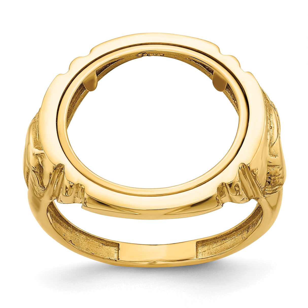 17 mm 14k Yellow Gold coin bezel for 16.5 mm Coin — additional image