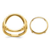 17 mm 14k Yellow Gold coin bezel for 16.5 mm Coin