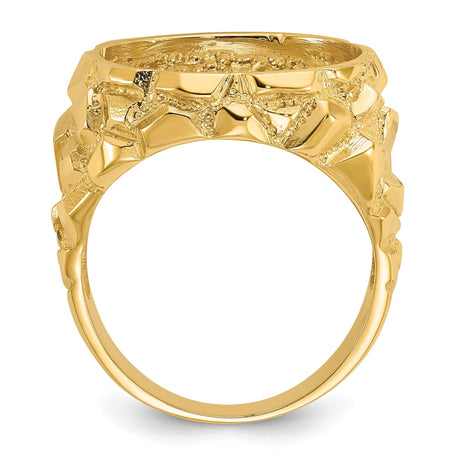 17 mm 14k Yellow Gold coin bezel for 16.5 mm Coin — alternate view