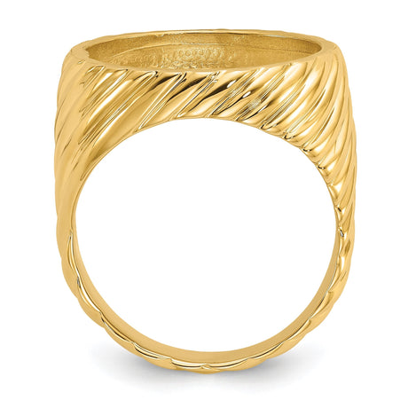 17 mm 14k Yellow Gold coin bezel for 16.5 mm Coin — alternate view