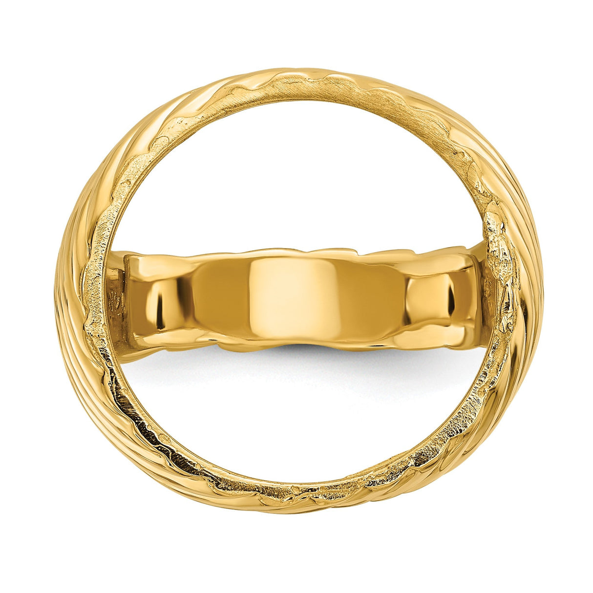 17 mm 14k Yellow Gold coin bezel for 16.5 mm Coin — additional image