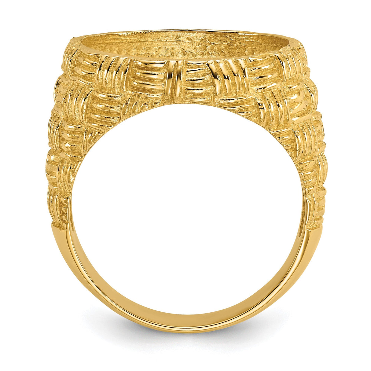 17 mm 14k Yellow Gold coin bezel for 16.5 mm Coin — alternate view
