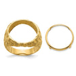 17 mm 14k Yellow Gold coin bezel for 16.5 mm Coin