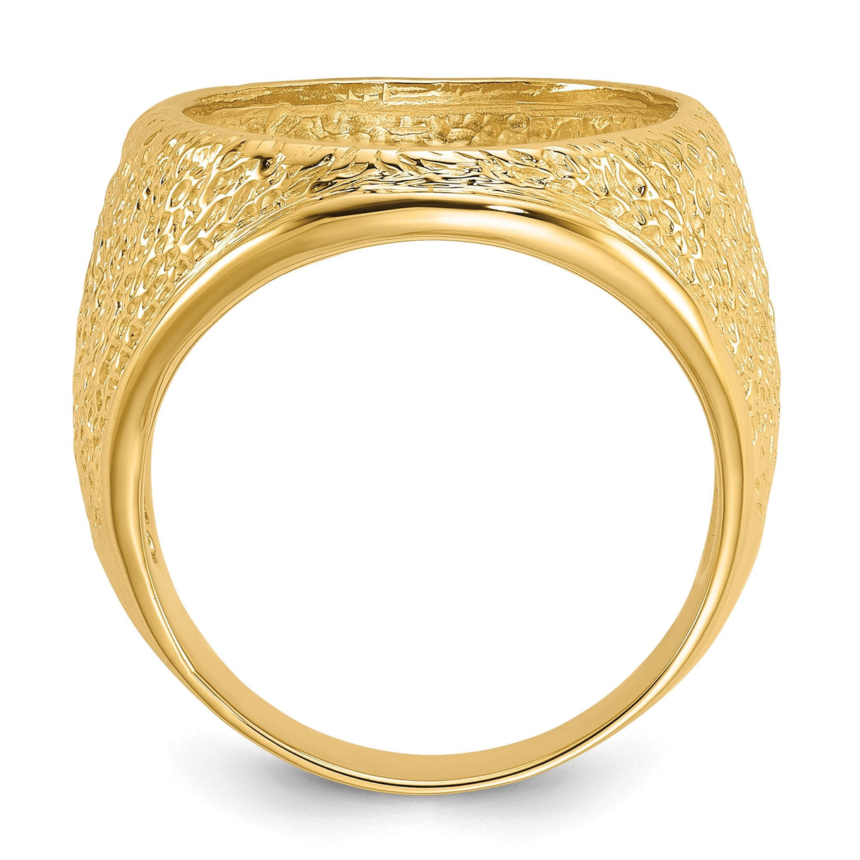 17 mm 14k Yellow Gold coin bezel for 16.5 mm Coin — alternate view
