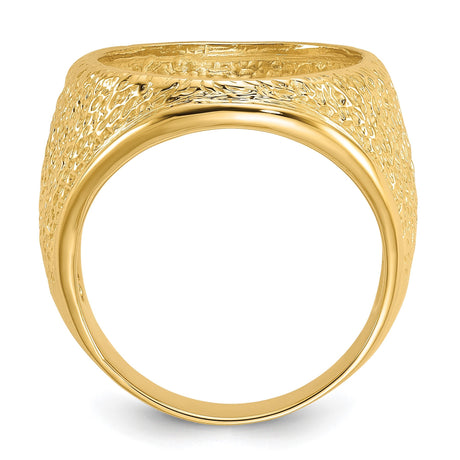 17 mm 14k Yellow Gold coin bezel for 16.5 mm Coin — alternate view