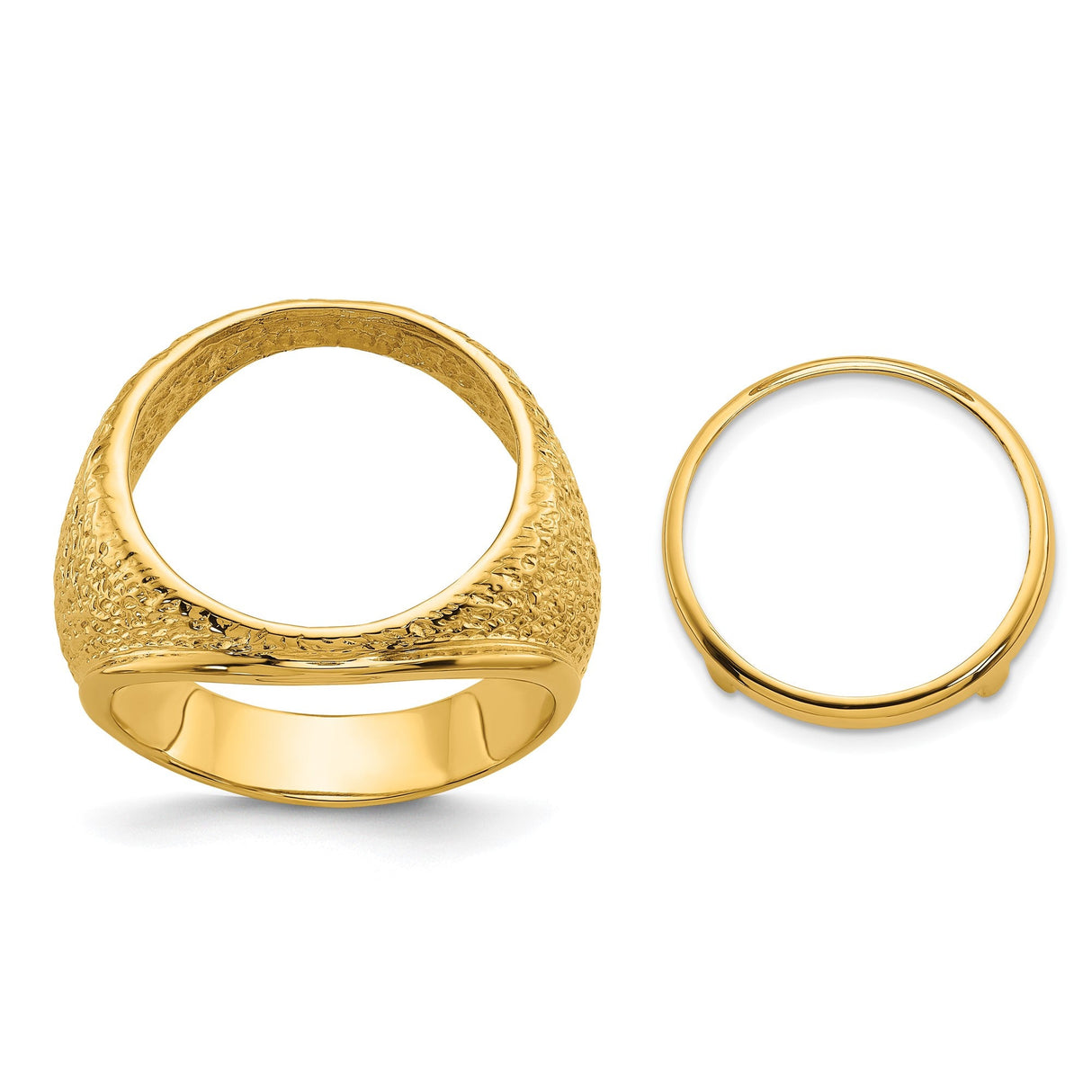 17 mm 14k Yellow Gold coin bezel for 16.5 mm Coin