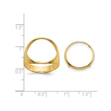 17 mm 10k Yellow Gold coin bezel for 16.5 mm Coin — size reference (ruler)